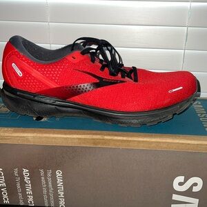 Brooks Ghost 14 Athletic Road Running Shoes Men's Size 13 Red Black
